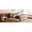 Lit plateforme tapissier grand avec lit gigogne simple Teddy-118097588