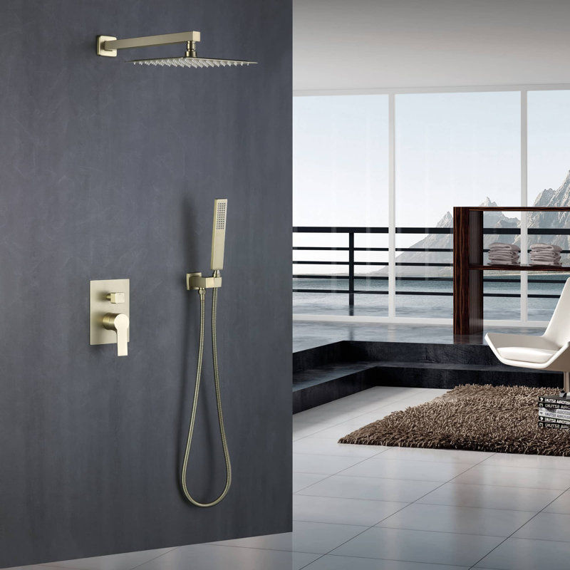 All-In-One Kit with Rough in-Valve, Brushed Gold