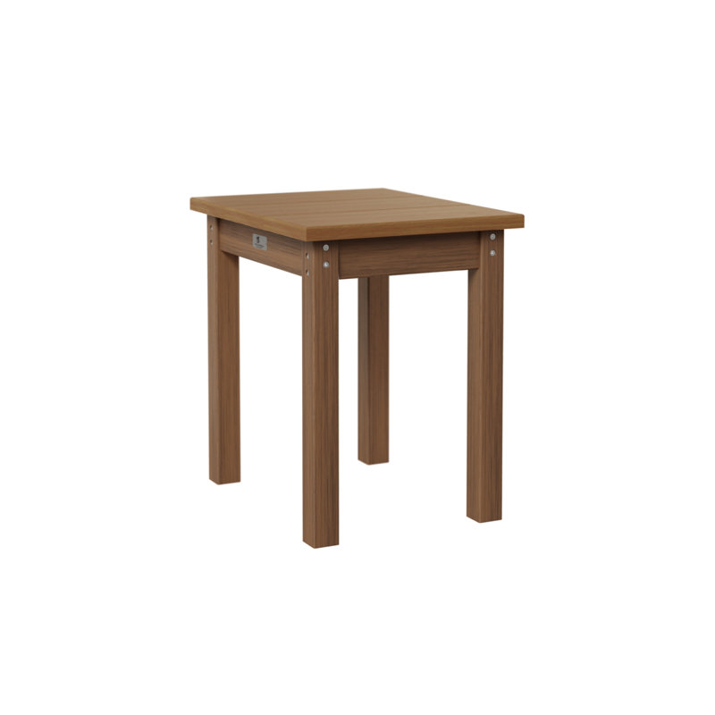 Outdoor Rectangle Side Table, Antique Mahogany, Natural Teak