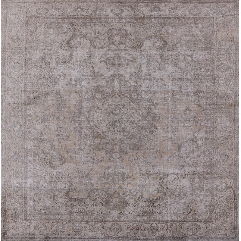Tapis oriental brun Sayer, Carré 6 pi