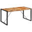 Price Solid Wood Top Metal Base Dining Table-41907596