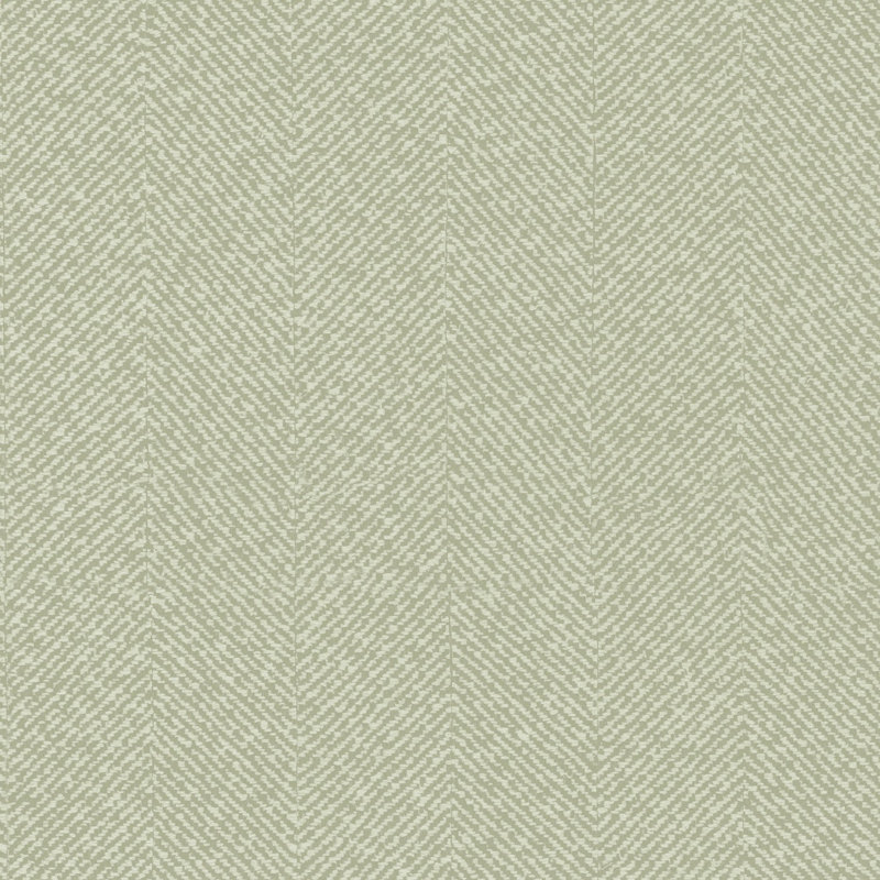  Herringbone Texture Mossbank Green Wallpaper
