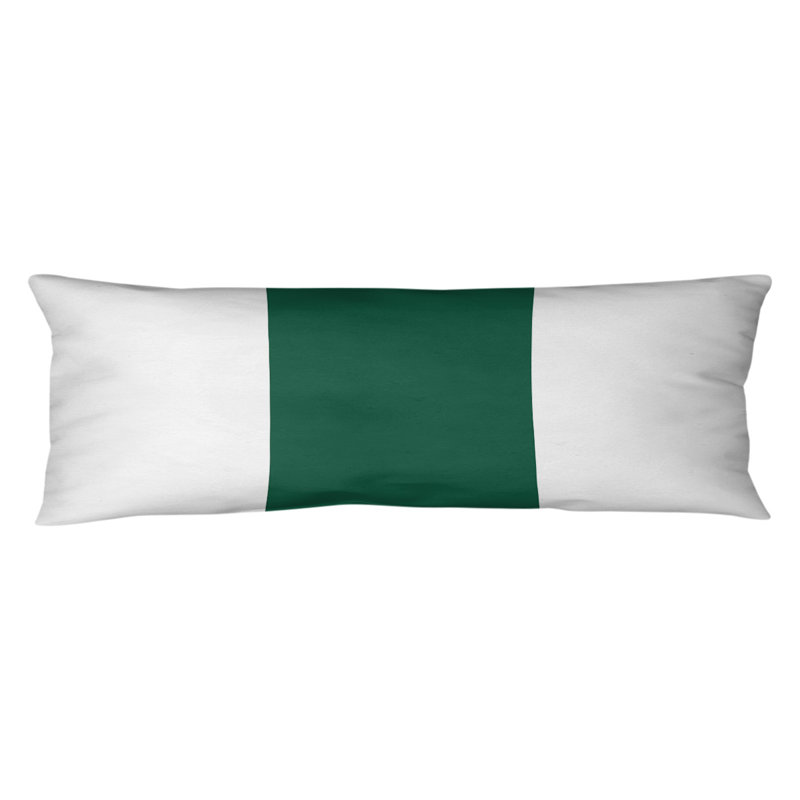 Oreiller pour le corps à rayures en polyester / polyester, New York Big Football, Blanc/vert