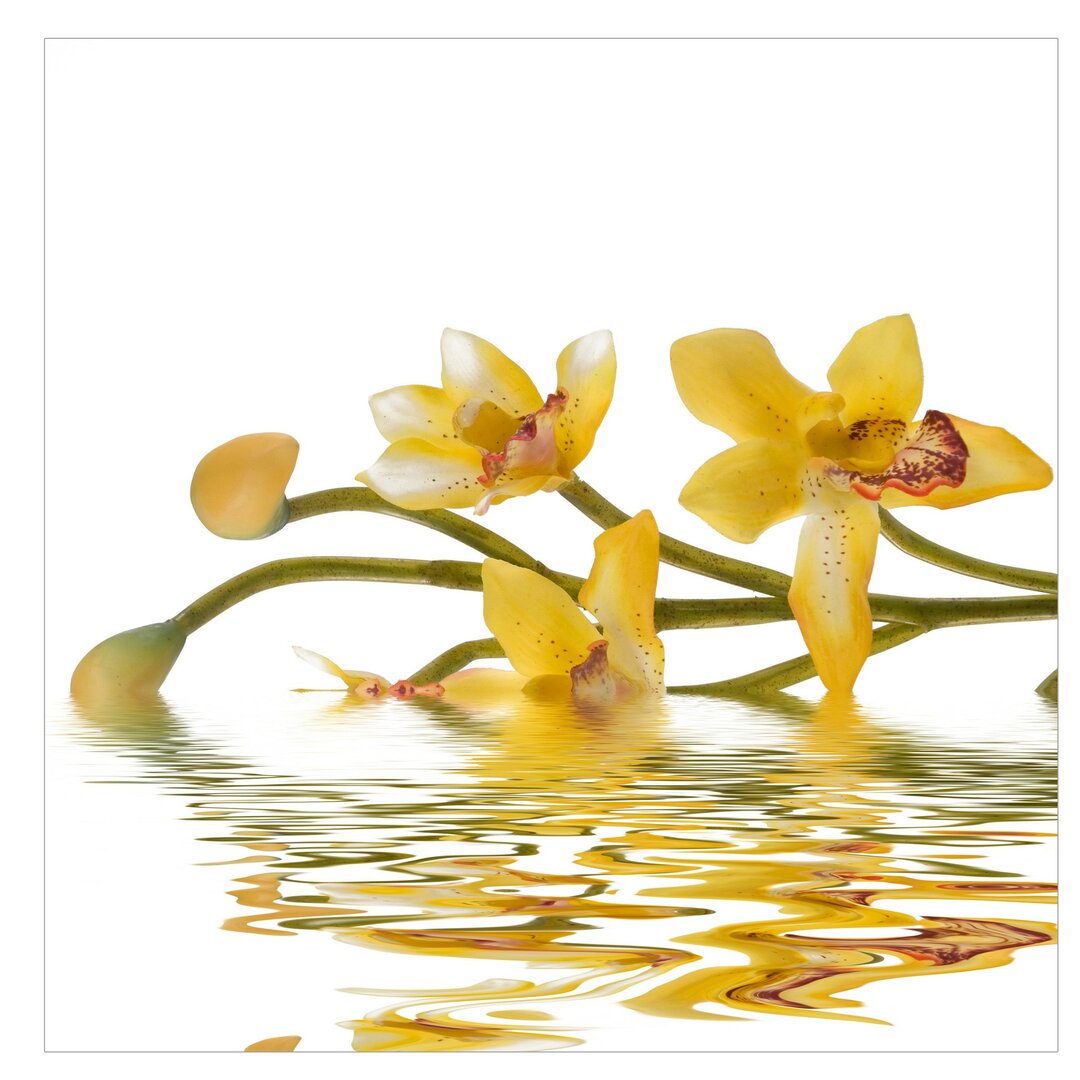 Halbglänzende Tapete Saffron Orchid Waters