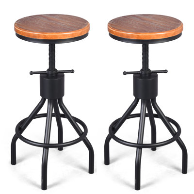 Swivel Counter Stool with Metal Frame