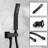 Matte Black Brass Rain Shower System With Hand Shower, Diverter, And Stable Water Temperature Combination Built - In Hot Cold Mixing, Easy Clean Head, Relaxing Top Spray