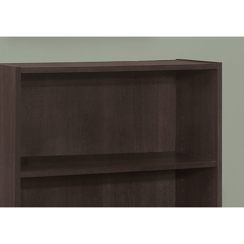 Bibliothèque, bibliothèque, 4 niveaux, H 36 po, bureau, chambre à coucher, stratifié, transitionnel, Cerisier