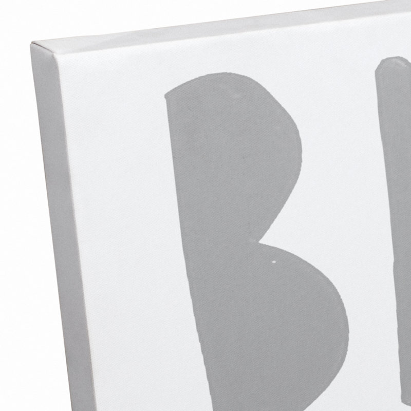 Art sur toile big enfant Benoit, H 14 po x l 11 po x P 1,25 po, Gris