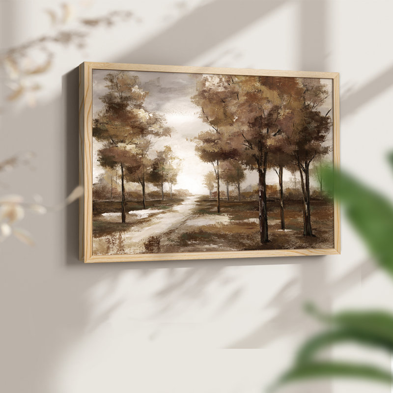 Fall Park -Framed Print - Restickable, 8" H x 10" W, Natural