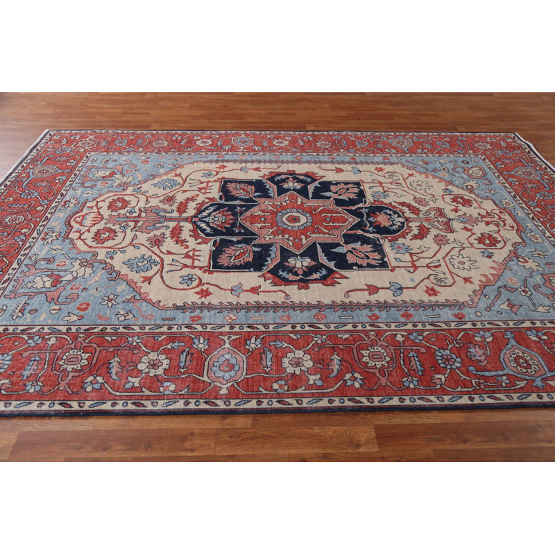 One-of-a-Kind Rectangle 7'0" x 9'9" New Age Rectangle Wool Area Rug in Beige