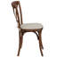Chaise de bistro empilable à dossier croisé en bois avec coussin Aroust Series-1980228610-1880886583