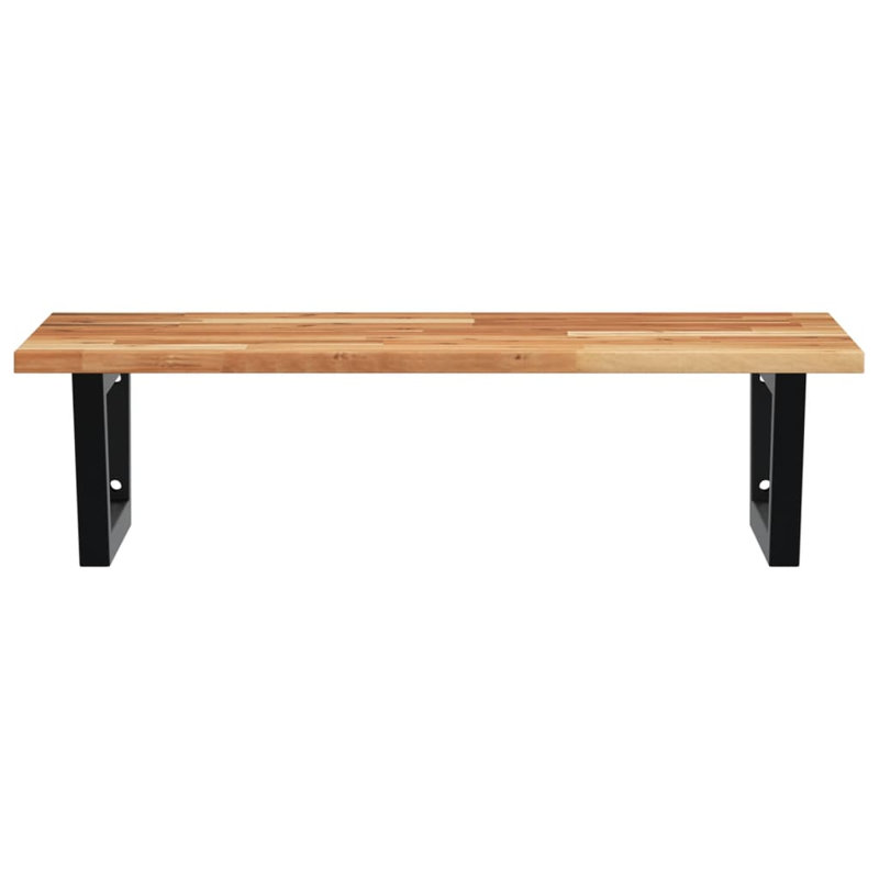 Bracket Shelf, 5cm H x 203cm W x 127cm D, Black