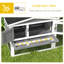 Rabbit , 2-Storey, Detachable Run, Waterproof, For 1 - 2 , Grey 2-Storey Ample Space, 1-2