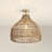 Dreamy Flush Mount Light – Palm Fibers & Brown Large Dome 1-light Adjustable Semi Flush Mount For Bedroom Or Hallway In Modern, Boho, And Transitional Style-1850489046