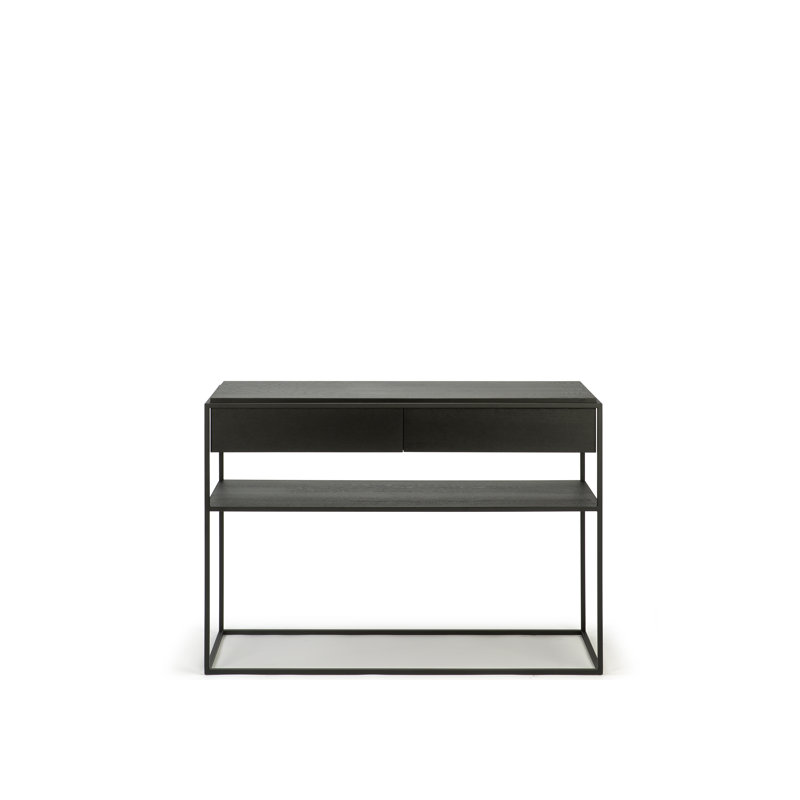 Monolit 48'' W Solid Wood Console Table, Black