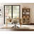 2 - Piece Office Set, 56" Executive Desk & Bookcase With Glass Doors-2120167560