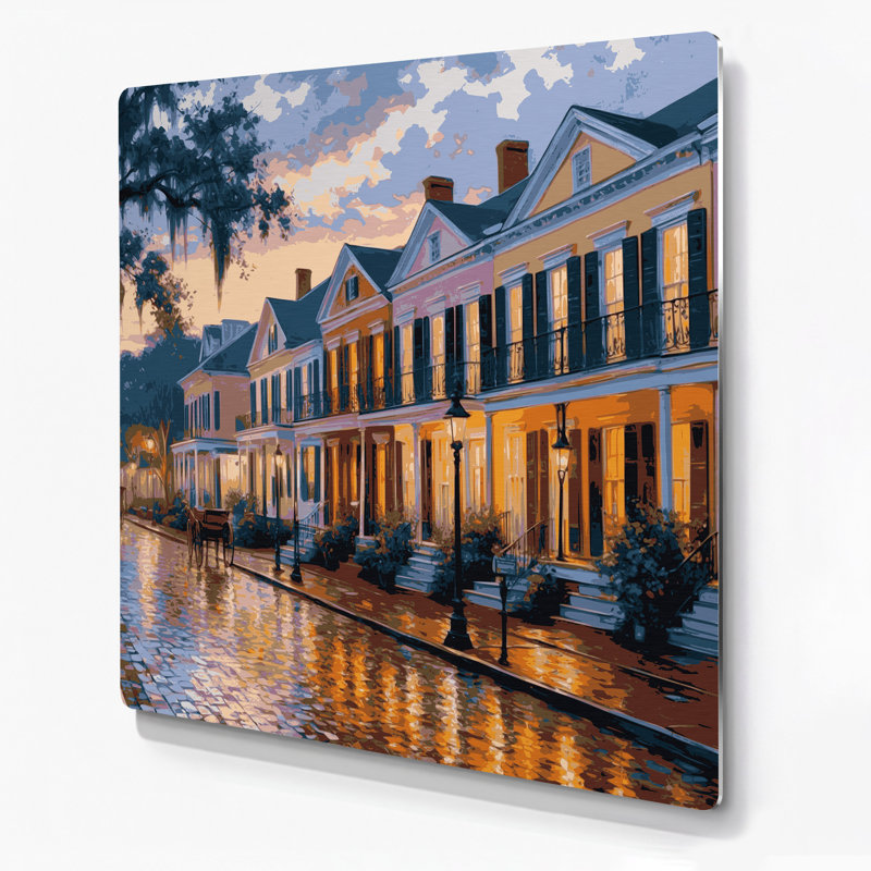 Art mural gris en villes, Charleston SC, H 12 po x l 12 po