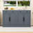 Set of 2 Freestanding Storage Cabinet with Drawer, Adjustable Shelves and Faux Marble Top-1104092215