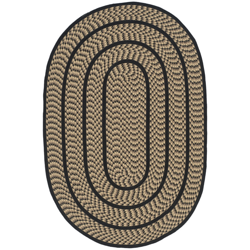Tapis performance géométrique tissé à la main Georgina, Ovale 6 pi x 9 pi