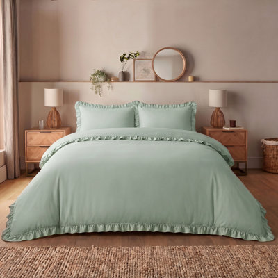 Silentnight Supersoft Duvet Cover Set Frill Edge