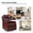 Giselle 26.5" Wide Manual Swivel Rocker Recliner with Metal Base-583672669