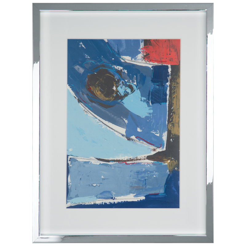 Cobalt Heights IV par S.Stone - peinture encadrée