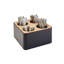 Cutlery Utensil Basket 15 x 27 x 27 cm, Black Wood for Kitchen