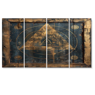 Occult Triangle Esoteric Wisdom - Geometric Wall Art 4 Piece