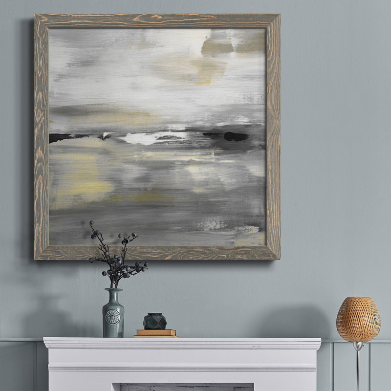Danse grise II - Reproduction d'art sur toile encadrée, H 27,5 po x l 27,5 po x P 1,5 po, Encadré gris