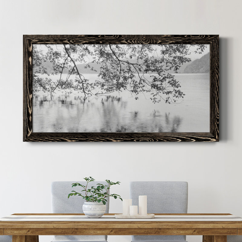 " Lake Crescent ", Black Framed