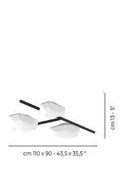Modulor Ceiling/Wall Lamp 2 White Matt Matt Black 2 L2298 Ul