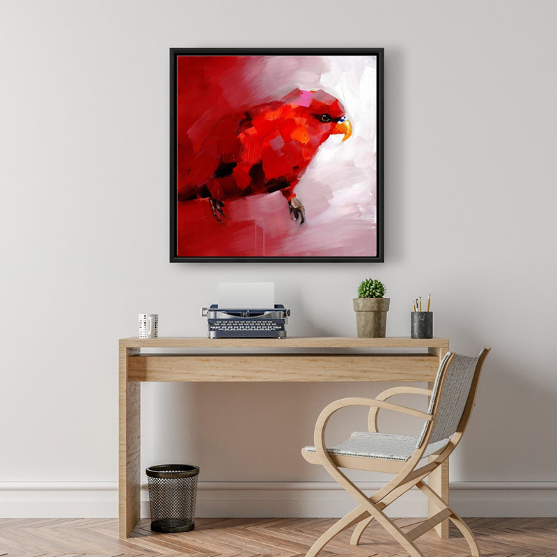 "Perroquet rouge abstrait"