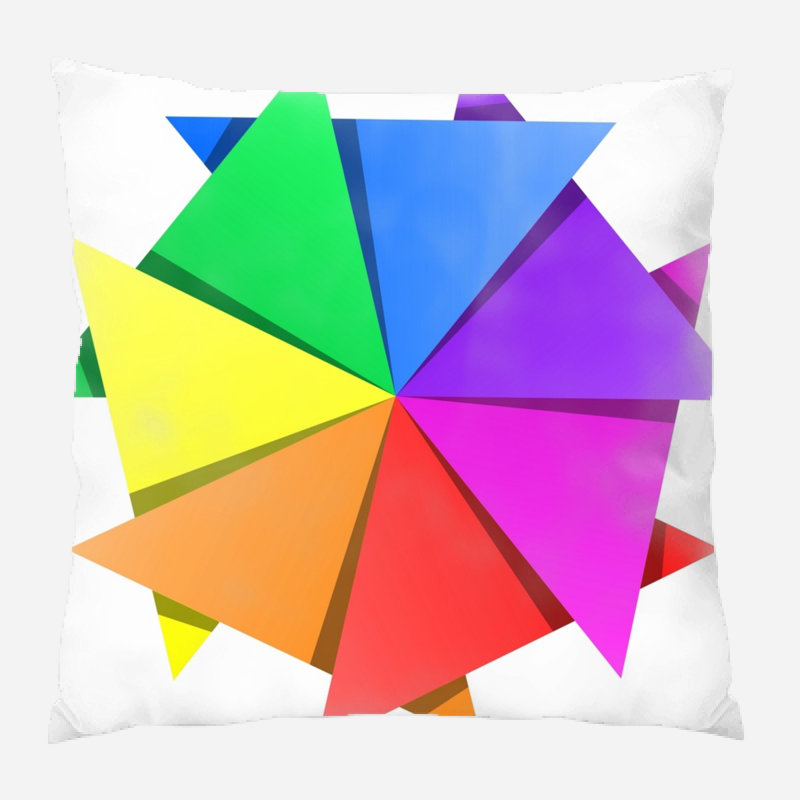 Geometric Microsuede Reversible Throw Pillow