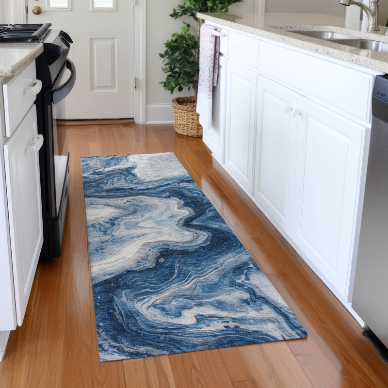 Premium Machine Washable Metinaro AMF1706 Abstract Rug, Runner 2'3" x 7'6"