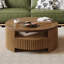 Table basse ronde avec rangement