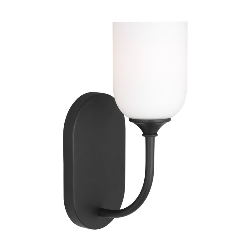Emile Small Vanity from Generation Lighting , Midnight Black, No