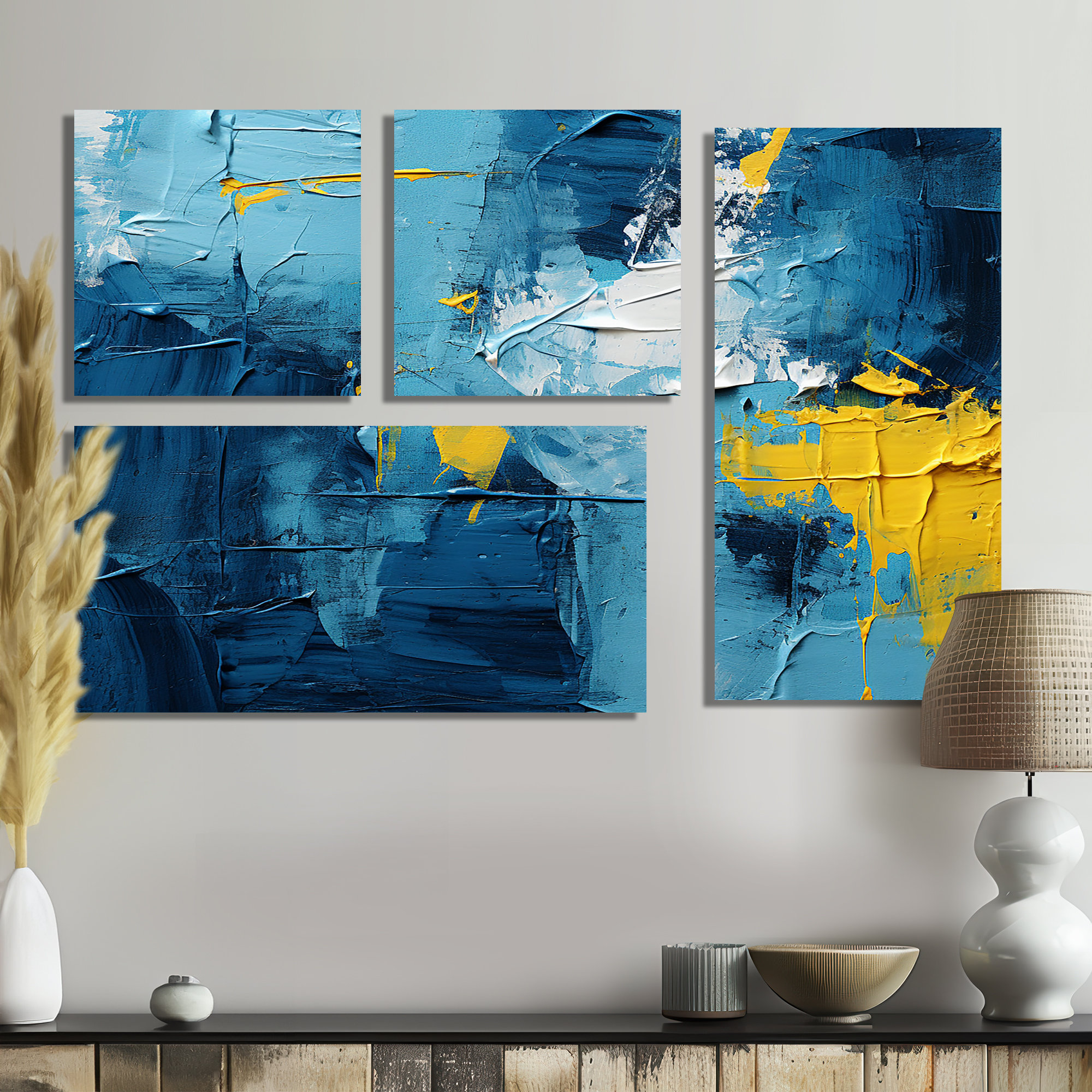 Ivy Bronx Bliss Of Happiness In Yellow And Blue II - Blue Wall Art 4