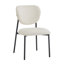 Chaises de salle à manger rembourrées avec pieds en métal (ensemble de 2)