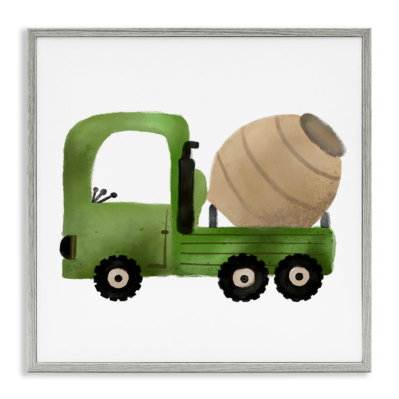 Art de giclée de camion de construction par Elizabeth Medley, Estampe numérique Farmhouse, H 17 po x l 17 po