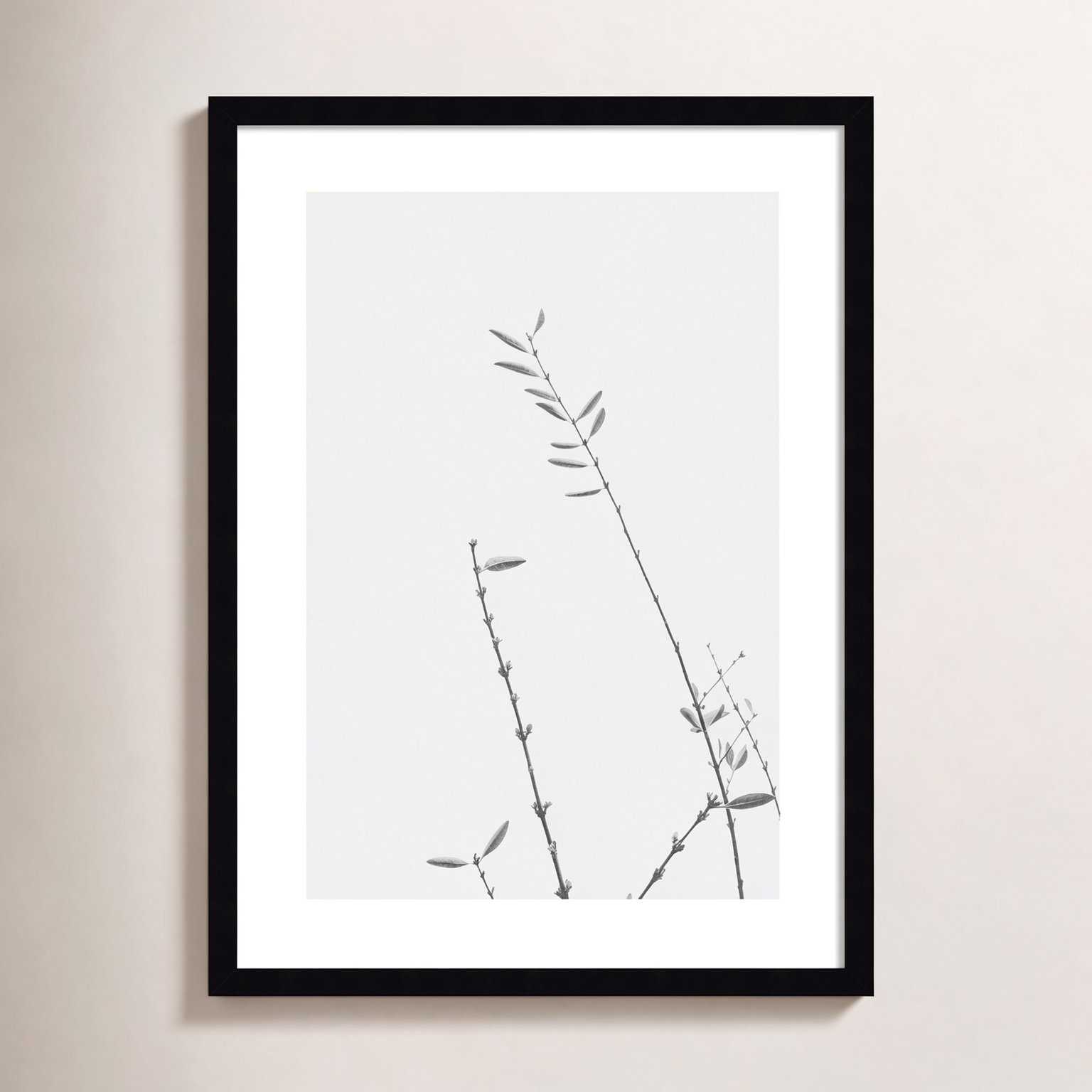 Retro Tennessee Botanical No 3 Photo Print, 25" H x 19" W x 1" D, Black