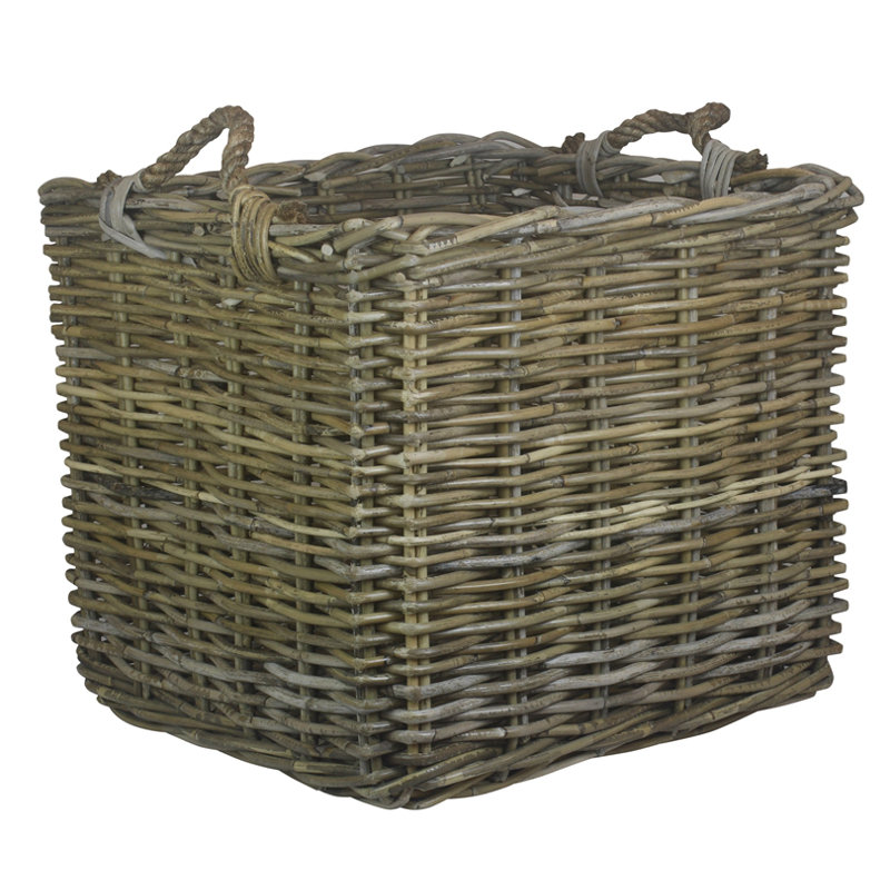 Brambly Cottage Wicker Decorative Basket, 43cm H x 43cm W x 40cm D