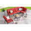 Ensemble de conversation modulaire avec coussins 7 pièces Jenalea