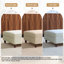Repose-pieds rembourré beige en velours côtelé avec pieds en bois massif, partie modulaire simple pour canapé modulaire-980977303