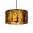 3 - Light Textured Black Drum Pendant