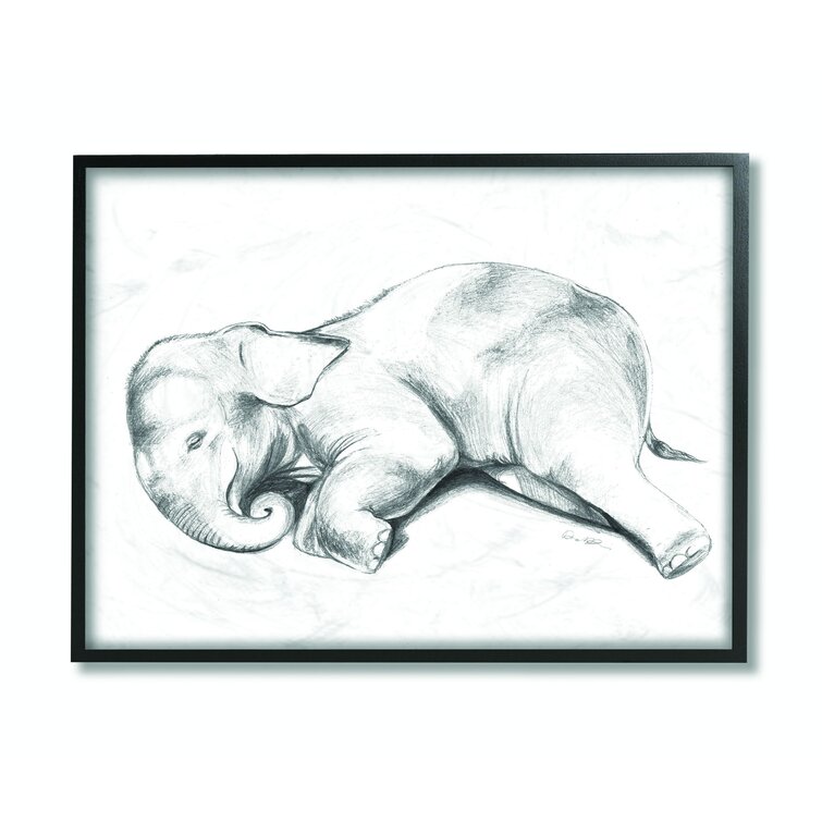 Cute Elephant Drawing - Elephant - Sticker | TeePublic-anthinhphatland.vn
