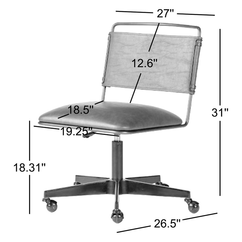 Wharton Swivel Task Chair, Black