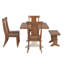 Ensemble de salle à manger Lumley 78 po en bois massif fini chêne avec chaises à dossier à panneaux - 7 pièces : table, chaises et banc-1795382032-1795382033