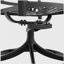 Ensemble de salle à manger 5 pièces en aluminium coulé résistant aux intempéries, comprenant 4 chaises pivotantes et une table rectangulaire avec cadre noir (même SKU: W1710S00459)