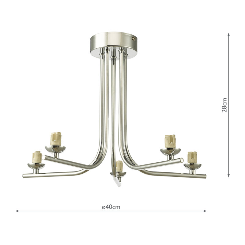 Flush Mount, Polished Chrome