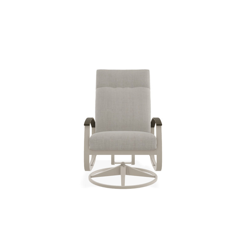 Belle Isle Outdoor Rocker Chair, Canvas Sapphire Blue Sunbrella, Beachwood P40, Textured Black